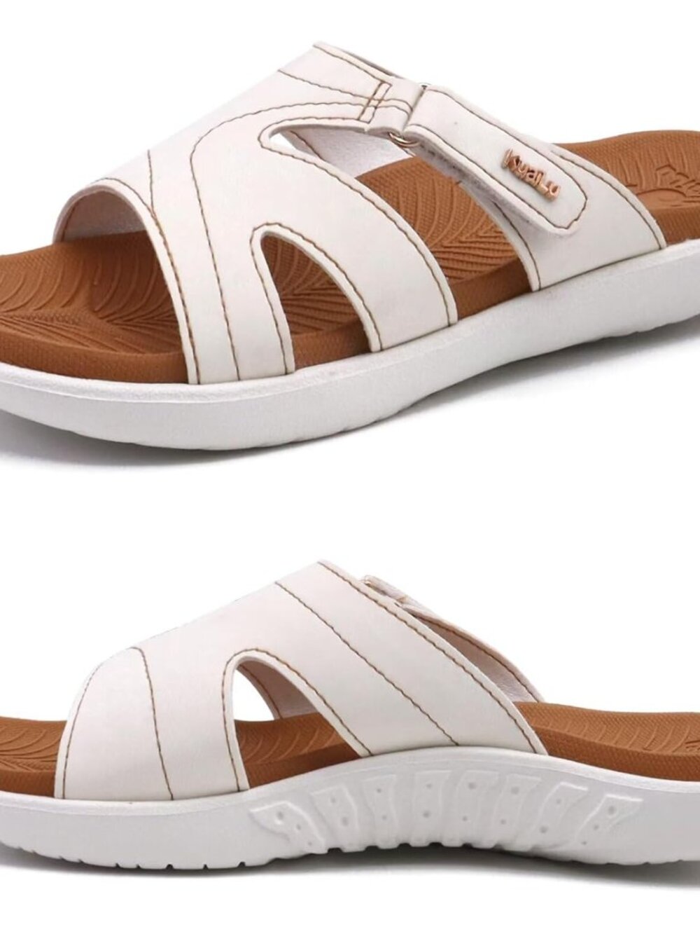Women's Orthotic Slides with Arch Support & Cushioned Memory Foam for Comfort &